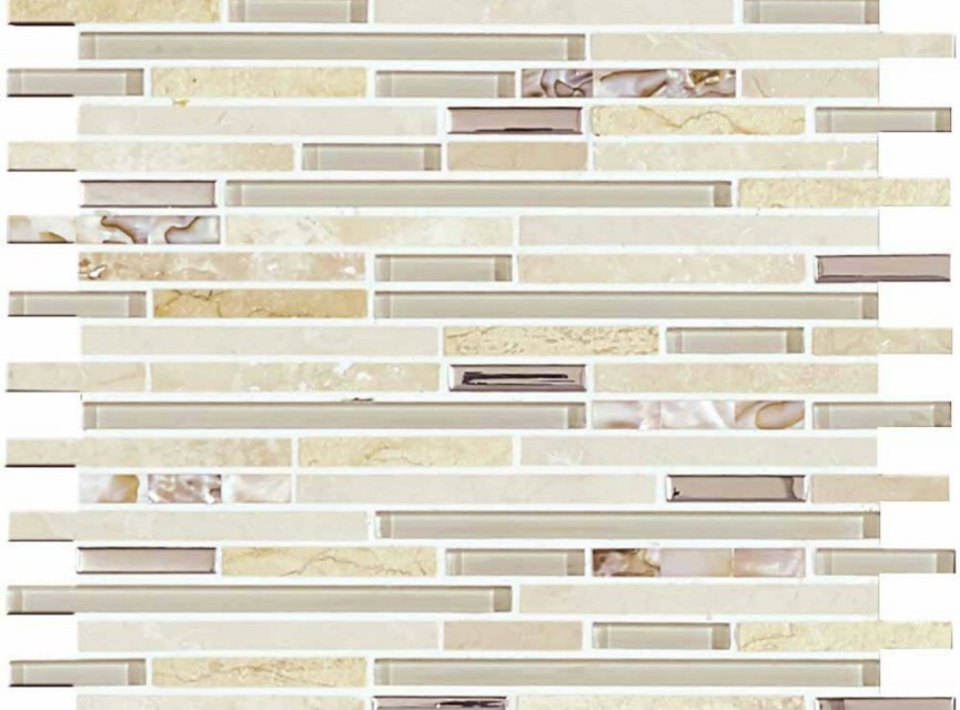 Lux. LLuvia Beige MOSEL / 30x30 CM / Mozaiek / Mosaic / Badkamer / Keuken / Toilet / Restaurant
