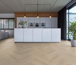Lyon visgraat pvc silent rigid click micro-bevel 4V - Beige