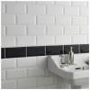 Metro Tegel / Wandtegel 10x20 Hoogglans Wit - Metrotegel