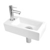 Fonteincombinatie Mini-Block Links glans-wit