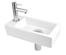 Fonteincombinatie Mini-Block Links glans-wit