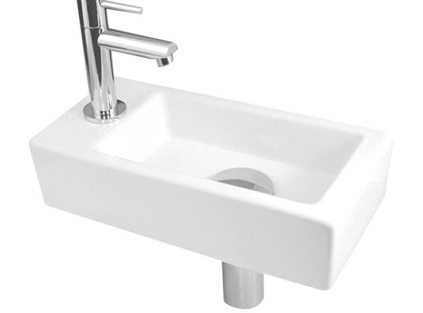 Fonteincombinatie Mini-Block Links glans-wit