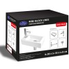Fonteincombinatie Mini-Block Links glans-wit