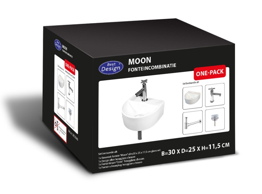 Fonteincombinatie Moon glans-wit