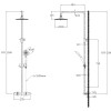 Thermostatische regendouche-opbouwset RVS Munchen