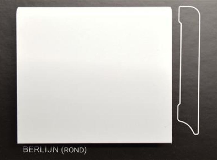 Oppio Witte folieplint Berlijn 15x70x2400mm