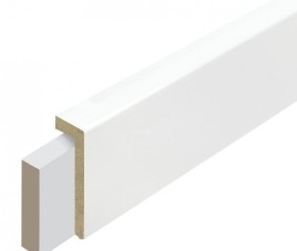 Stijlplint overzetplint 18 x 67 mm wit folie