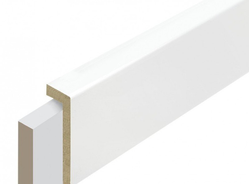 Stijlplint overzetplint 18 x 67 mm wit folie