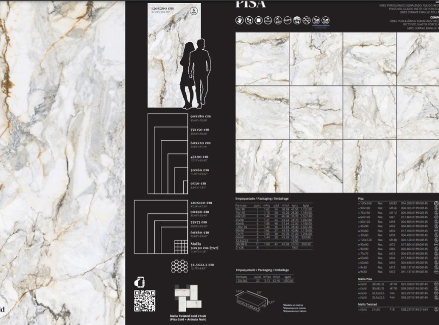 XXL SLAB CEASAR GOLD Hoogglans 120x260 ULTRA GROOT Tegel / Vloertegel Wandtegel / Woonkamer / Keuken / Badkamer Tegel