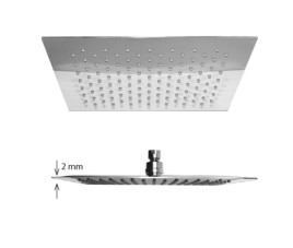 Regendouche 200x200 mm dikte 2mm Vierkant