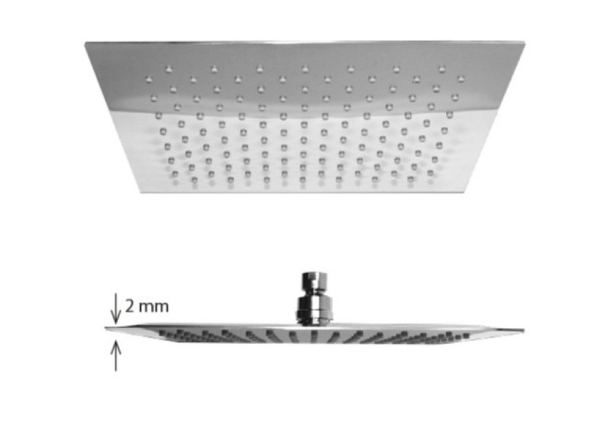 Regendouche 200x200 mm dikte 2mm Vierkant