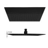 Regendouche vierkant Nero-Brause 300mm x 2 mm mat-zwart