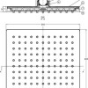 Hoofd-regendouche Rara 200x200 mm chroom
