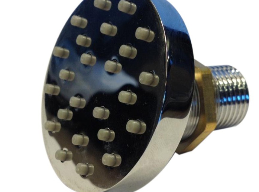 Muur sproeier (zij jet) Rounduip chroom 50mm