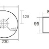 Fontein Step Links 38x23x9.5cm glans-wit