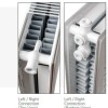 40x260 cm Type 22 - 4186 Watt - Oppio Paneelradiator Compact 6 gegroefde voorzijde - Wit (Ral 9016)