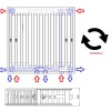 50x260 cm Type 22 - 5130 Watt - ECA Paneelradiator Compact 8 vlakke voorzijde - Wit (Ral 9016)