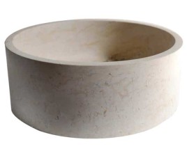 Lavabo Vera Beige / Travertin Natuursteen Waskom / Opzetwastafel