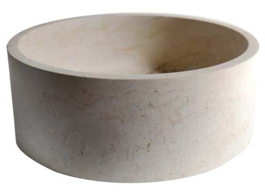 Lavabo Vera Beige / Travertin Natuursteen Waskom / Opzetwastafel