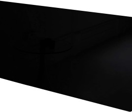 50x120 cm - Radiator Cover Flat (Vlakke voorplaat) - Zwart (RAL 9005)