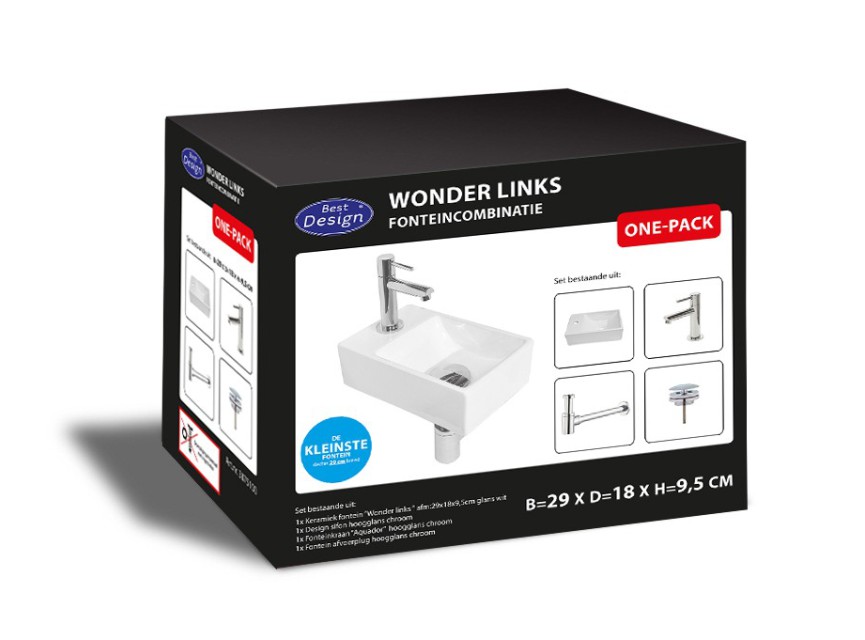 Fonteincombinatie Wonder Links glans-wit