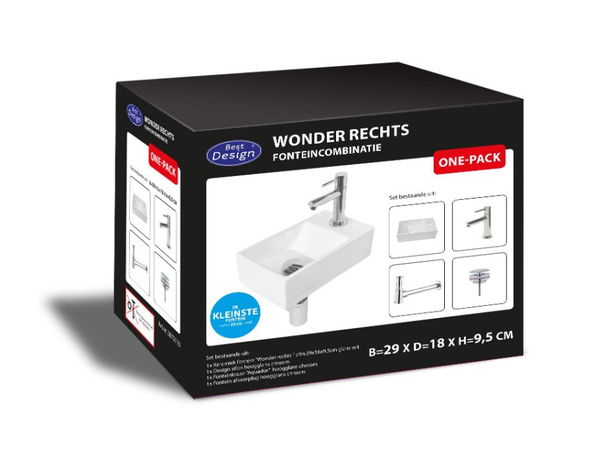 Fonteincombinatie Wonder Rechts glans-wit