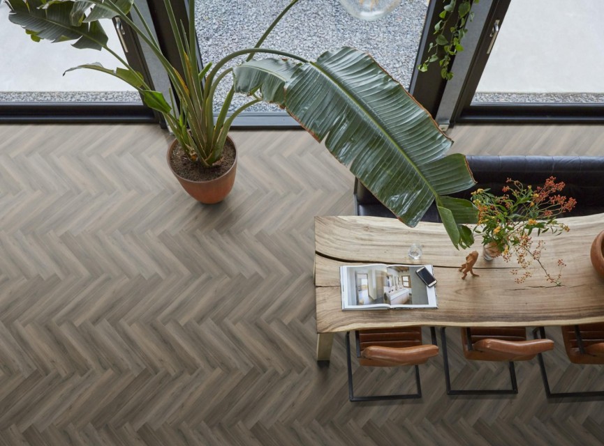 Floorlife / Ambiant YUP Herringbone Visgraat PVC Click dark grey
