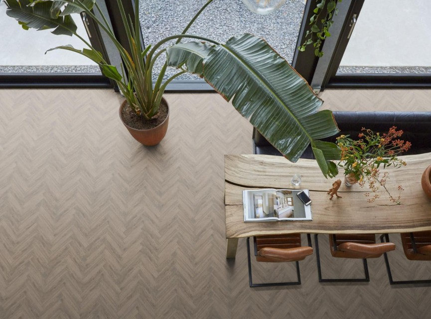 Floorlife / Ambiant YUP Herringbone PVC Plak Dryback 9074253019 smoky