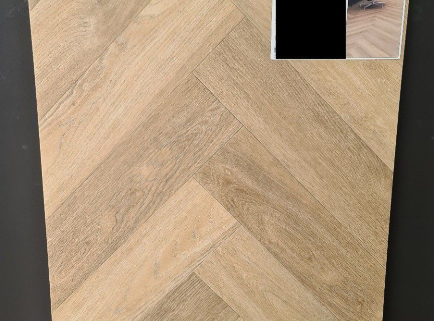 BONN Herringbone Visgraat PVC Plak Dryback SMALL BEIGE 75x380