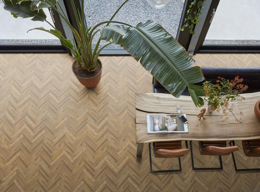 Floorlife / Ambiant YUP Herringbone Visgraat PVC Click eiken donker