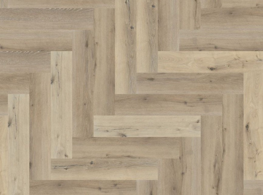 BONN Herringbone 2511 Visgraat PVC Click vloer met kurklaag eik licht 150x6000