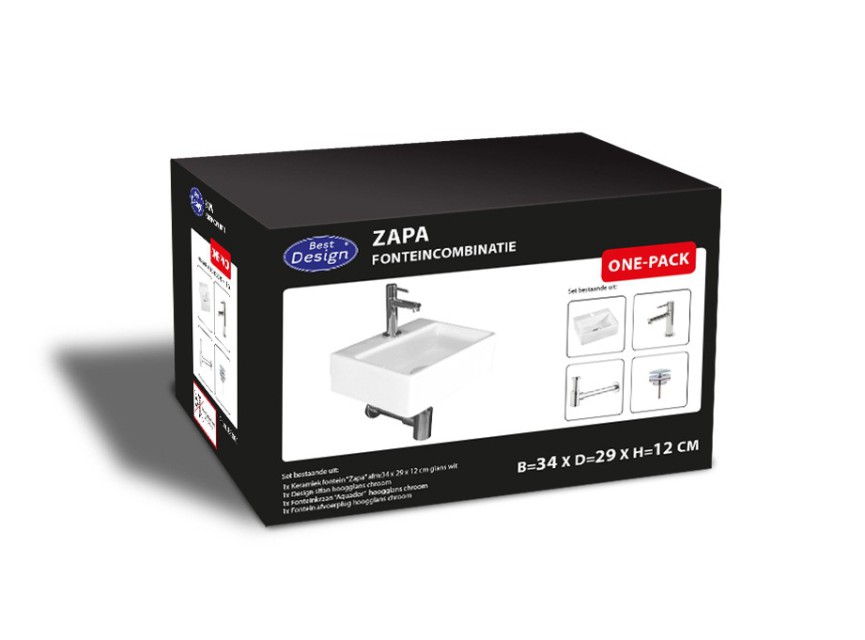 Fonteincombinatie Zapa glans-wit