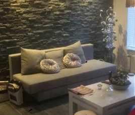 Mosel ZWART GLITTER Brickstone , Natuursteen Strip , Steenstrips Oftewel Stone Panel
