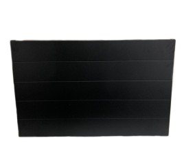 60x120 cm - Radiator Cover Lined (Gegroefde voorplaat) - Zwart (RAL 9005)