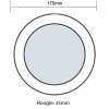 LED Downlight - Opbouw Rond 12W - Helder/Koud Wit 6400K - Mat Wit Aluminium - Ø170mm