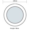 LED Downlight - Opbouw Rond 18W - Helder/Koud Wit 6400K - Mat Wit Aluminium - Ø225mm