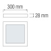 LED Paneel - 30x30 Warm Wit 3000K - 24W Opbouw Vierkant - Mat Wit - Flikkervrij