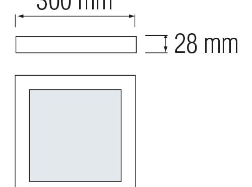 LED Paneel - 30x30 Warm Wit 3000K - 24W Opbouw Vierkant - Mat Wit - Flikkervrij