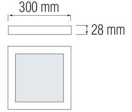 LED Paneel - 30x30 Helder/Koud Wit 6400K - 24W Opbouw Vierkant - Mat Wit - Flikkervrij
