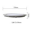 LED Downlight Slim - Inbouw Rond 12W - Natuurlijk Wit 4200K - Mat Wit Aluminium - Ø170mm