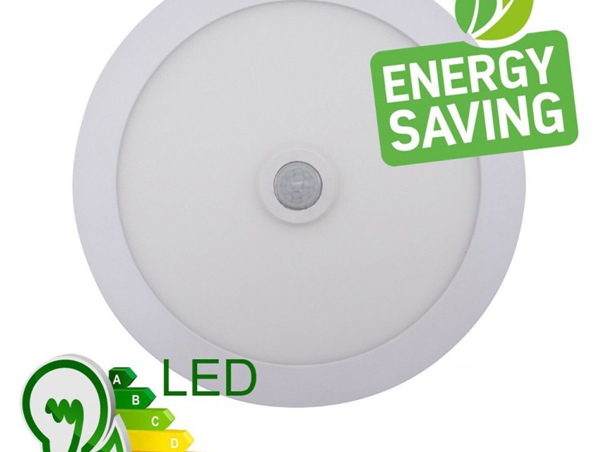 LED Downlight - Facto Dury - PIR Bewegingssensor 360° + Dag en Nacht Sensor - Aanpasbare Vermogen - Aanpasbare Kleur - Opbouw - Rond - Mat Wit - OSRAM LEDs