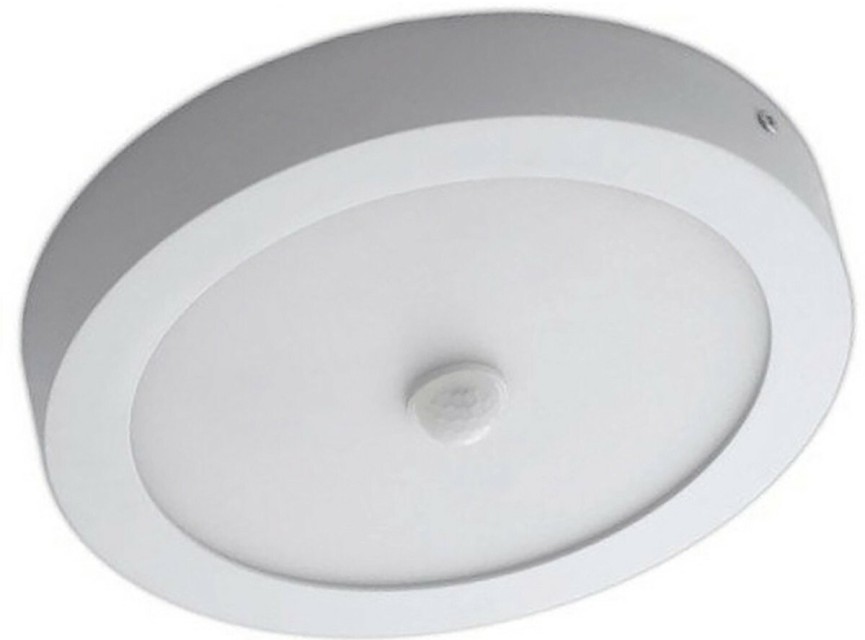 LED Downlight - Facto Dury - PIR Bewegingssensor 360° + Dag en Nacht Sensor - Aanpasbare Vermogen - Aanpasbare Kleur - Opbouw - Rond - Mat Wit - OSRAM LEDs