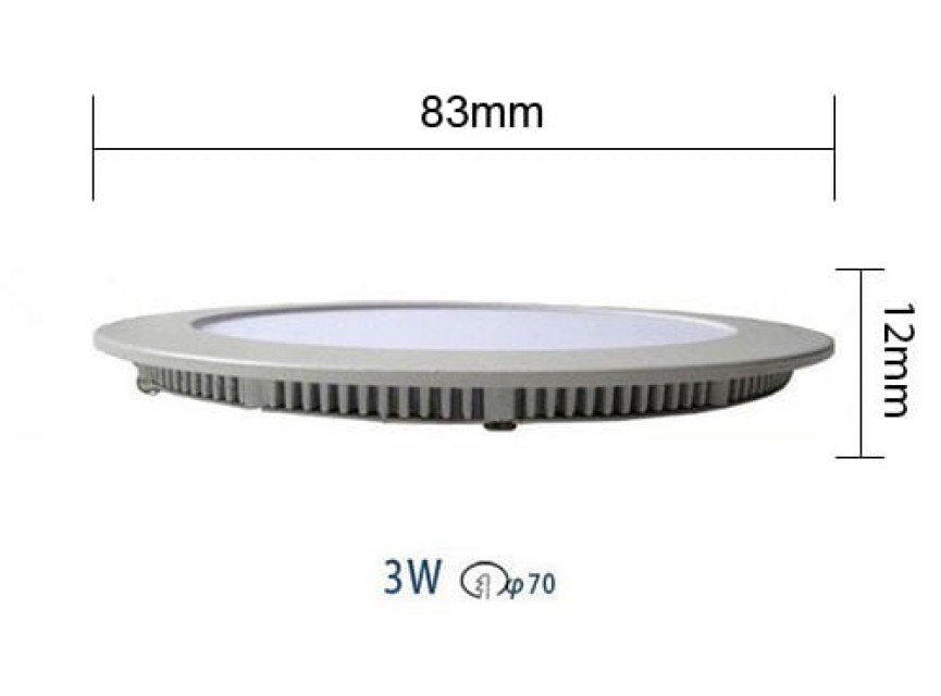 LED Downlight Slim - Inbouw Rond 3W - Warm Wit 2700K - Mat Wit Aluminium - Ø83mm