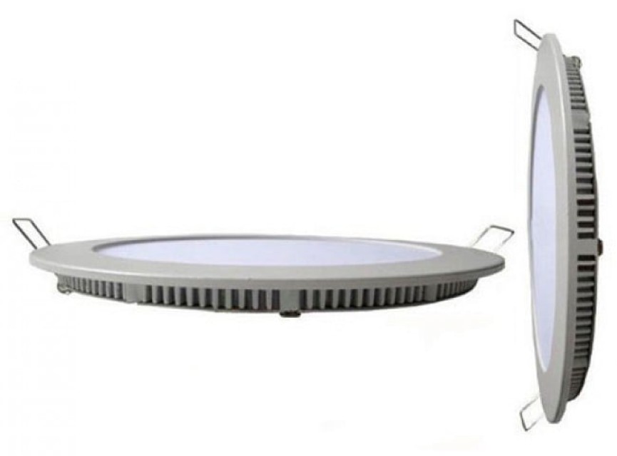 LED Downlight Slim - Inbouw Rond 6W - Dimbaar - Warm Wit 2700K - Mat Wit Aluminium - Ø120mm
