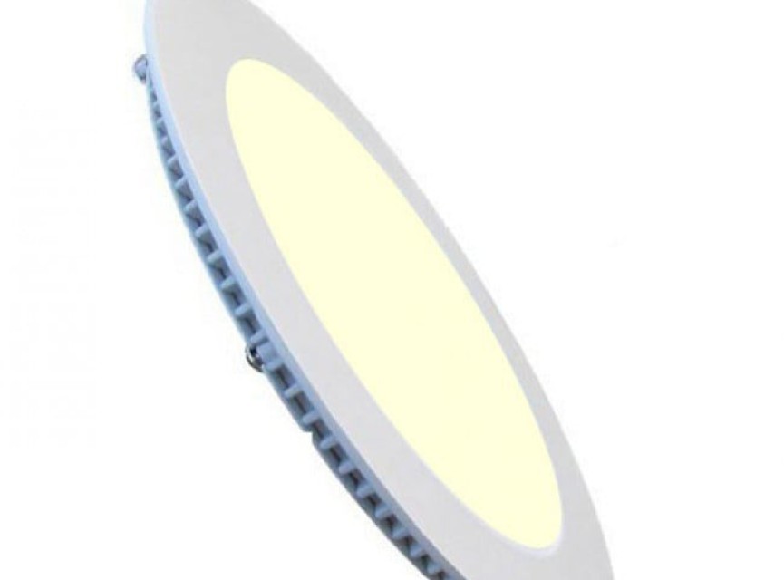 LED Downlight Slim - Inbouw Rond 6W - Dimbaar - Warm Wit 2700K - Mat Wit Aluminium - Ø120mm