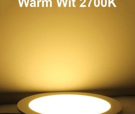 LED Downlight Slim - Inbouw Rond 9W - Warm Wit 2700K - Mat Wit - Aluminium - Ø146mm