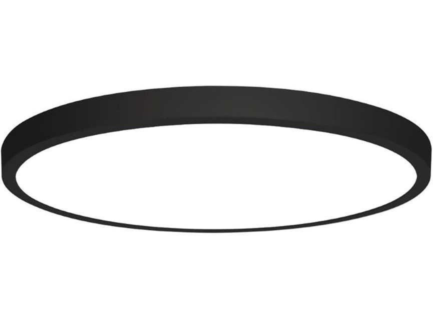 LED Paneel - Ø30 - 24W - Helder/Koud Wit 6400K - Mat Zwart - Opbouw - Rond - Aluminium