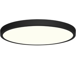 LED Paneel - Ø30 - 24W - Natuurlijk Wit 4200K - Mat Zwart - Opbouw - Rond - Aluminium