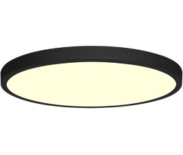 LED Paneel - Ø30 - 24W - Warm Wit 3000K - Mat Zwart - Opbouw - Rond - Aluminium