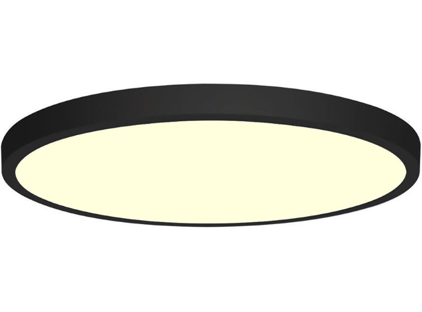 LED Paneel - Ø30 - 24W - Warm Wit 3000K - Mat Zwart - Opbouw - Rond - Aluminium